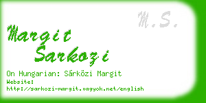 margit sarkozi business card